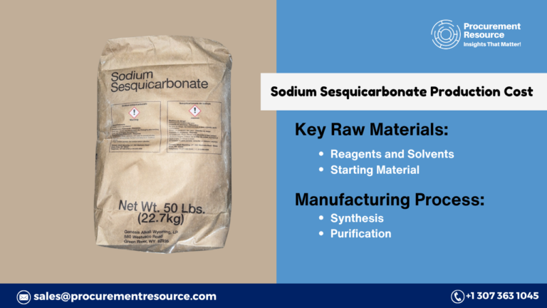 production costs of sodium sesquicarbonate