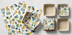 Custom Hamburger Wrapping Paper for Modern Food Brands